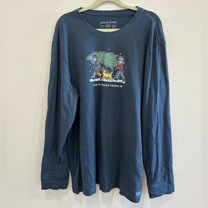 Life Is Good Dark Blue Long Sleeve Shirt